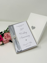 Load image into Gallery viewer, 36th Wedding Anniversary Card - Bone China 36 Year Thirty Sixth Anniversary Luxury Greeting Card, Personalised