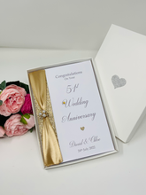 Load image into Gallery viewer, 51st Wedding Anniversary Card - Photo Camera 51 Year Fifty First Anniversary Luxury Greeting Personalised