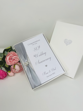Load image into Gallery viewer, 80th Wedding Anniversary Card - Oak 80 Year Eightieth Anniversary Luxury Greeting Card Personalised