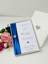 Load image into Gallery viewer, 27th Wedding Anniversary Card - Sculpture 27 Year Twenty Seventh Anniversary Luxury Greeting Card Personalised