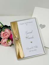 Load image into Gallery viewer, Special Friends Anniversary Card  - Any Year Anniversary Luxury Greeting Card Personalised