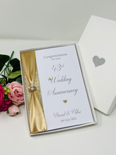 Load image into Gallery viewer, 43rd Wedding Anniversary Card - Entertainment 43 Year Forty Third Anniversary Luxury Greeting Personalised