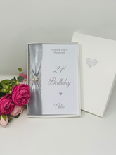 Load image into Gallery viewer, 21st Birthday Card - Personalised Luxury Greeting Card