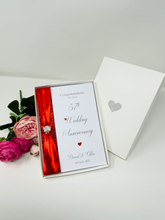 Load image into Gallery viewer, 57th Wedding Anniversary Card - Night 57 Year Fifty Seventh Anniversary Luxury Greeting Personalised