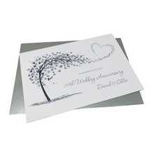 Load image into Gallery viewer, 29th Wedding Anniversary Card - Furniture 29 Year Twenty Ninth Anniversary Luxury Greeting Card, Personalised - Sweeping Heart