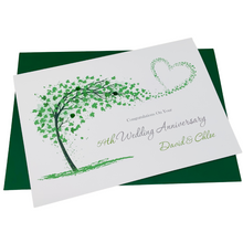 Load image into Gallery viewer, 59th Wedding Anniversary Card - Charity 59 Year Fifty Ninth Anniversary Luxury Greeting Personalised Gift - Sweeping Heart