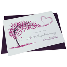 Load image into Gallery viewer, 48th Wedding Anniversary Card - Home Improvement 48 Year Forty Eighth Anniversary Luxury Greeting Personalised - Sweeping Heart