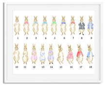 Load image into Gallery viewer, Peter Rabbit Family Watercolour Print - Design 3