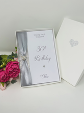 Load image into Gallery viewer, 30th Birthday Card - Personalised Luxury Greeting Card