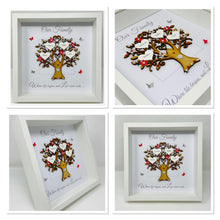 Load image into Gallery viewer, Family Tree Frame - Red & Silver Glitter 'Our Family' - Contemporary