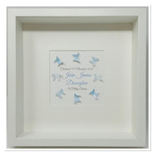 Load image into Gallery viewer, Christening Butterfly Frame - Blue