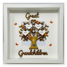 Load image into Gallery viewer, Great Grandchildren Family Tree Frame - Orange Classic