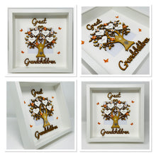 Load image into Gallery viewer, Great Grandchildren Family Tree Frame - Orange Classic
