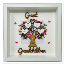 Load image into Gallery viewer, Great Grandchildren Family Tree Frame - Pink Classic