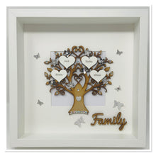 Load image into Gallery viewer, Family Tree Frame - Silver Glitter Classic