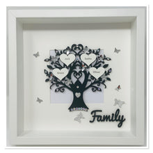 Load image into Gallery viewer, Family Tree Frame - Black & Silver Glitter Classic