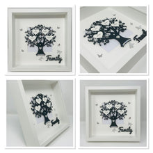 Load image into Gallery viewer, Family Tree Frame - Black & Silver Glitter Classic