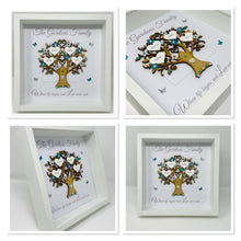 Load image into Gallery viewer, Family Tree Frame - Teal & Silver Glitter - Contemporary