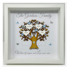 Load image into Gallery viewer, Family Tree Frame - Pale Blue & Silver Glitter - Contemporary