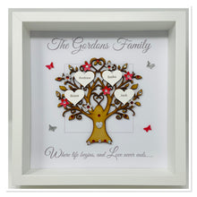 Load image into Gallery viewer, Family Tree Frame - Red & Silver Glitter - Contemporary