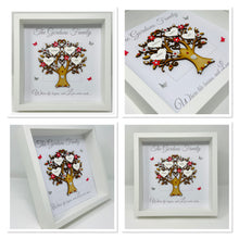 Load image into Gallery viewer, Family Tree Frame - Red & Silver Glitter - Contemporary