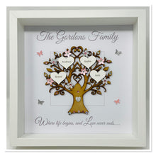 Load image into Gallery viewer, Family Tree Frame - Pale Pink & Silver Glitter - Contemporary