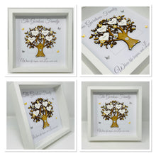 Load image into Gallery viewer, Family Tree Frame - Yellow & Silver Glitter Contemporary