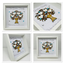 Load image into Gallery viewer, Family Tree Frame - Turquoise & Silver Glitter - Contemporary