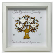 Load image into Gallery viewer, Family Tree Frame - Mint Green & Silver Glitter - Contemporary
