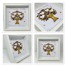 Load image into Gallery viewer, Family Tree Frame - Orange & Silver Glitter - Contemporary