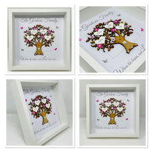 Load image into Gallery viewer, Family Tree Frame - Bright Pink & Silver Glitter - Contemporary