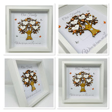 Load image into Gallery viewer, Family Tree Frame - Orange & Silver Glitter 'Our Family' - Contemporary