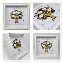 Load image into Gallery viewer, Family Tree Frame - Lilac & Silver Glitter 'Our Family' - Contemporary