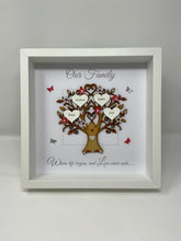 Load image into Gallery viewer, Family Tree Frame - Red & Silver Glitter 'Our Family' - Contemporary