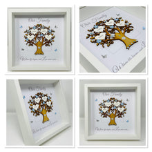 Load image into Gallery viewer, Family Tree Frame - Pale Blue & Silver Glitter 'Our Family' - Contemporary