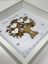 Load image into Gallery viewer, Family Tree Frame - Grey & Silver Glitter 'Our Family' - Contemporary
