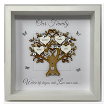 Load image into Gallery viewer, Family Tree Frame - Grey & Silver Glitter 'Our Family' - Contemporary