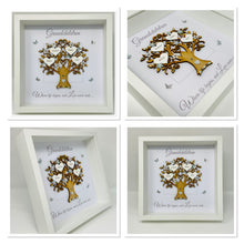 Load image into Gallery viewer, Grandchildren Family Tree Frame - Grey & Silver Glitter - Contemporary