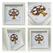 Load image into Gallery viewer, Grandchildren Family Tree Frame - Bright Pink & Silver Glitter - Contemporary
