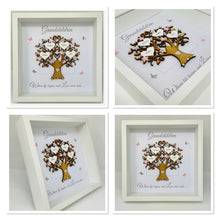 Load image into Gallery viewer, Grandchildren Family Tree Frame - Pale Pink & Silver Glitter - Contemporary