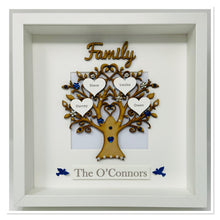 Load image into Gallery viewer, Family Tree Frame Royal Blue Gem Birds