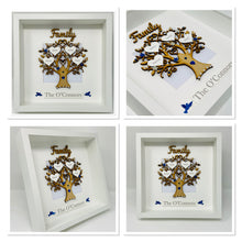 Load image into Gallery viewer, Family Tree Frame Royal Blue Gem Birds