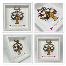 Load image into Gallery viewer, Family Tree Frame Bright Pink Gem Birds