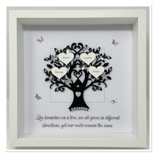 Load image into Gallery viewer, Quote 'Branches On A Tree' Family Tree Frame - Black