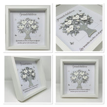 Load image into Gallery viewer, Grandchildren Quote Family Tree Frame - Silver Metallic