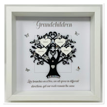 Load image into Gallery viewer, Grandchildren Quote Family Tree Frame - Black