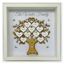 Load image into Gallery viewer, Family Tree Frame - Grey & Silver Glitter - Large Contemporary