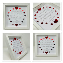 Load image into Gallery viewer, 'I Will Always Have You' Red Love Hearts Quote Frame