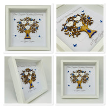Load image into Gallery viewer, 65th Blue Sapphire 65 Years Wedding Anniversary Frame - Message