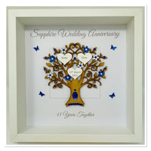 Load image into Gallery viewer, 45th Sapphire 45 Years Wedding Anniversary Frame - Message